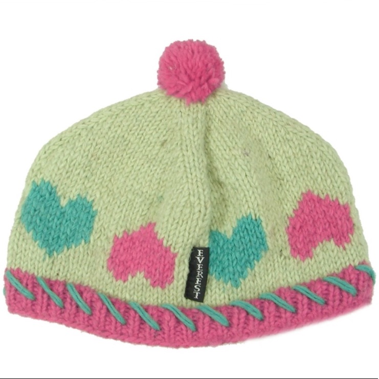 Everest Designs Wool Heart Beanie Hat For Kids